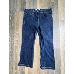 Next Bootcut Jeans Womens 16 Regular Dark Blue Excellent Mid Rise Indigo Denim